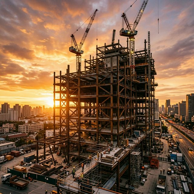 Commercial construction site